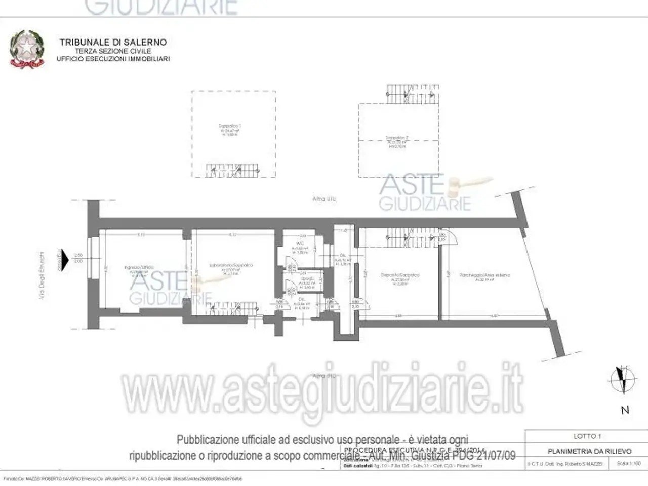Laboratorio in Località Matierno, Via degli Etruschi 45 45, Salerno, {3} - Planimetria 1