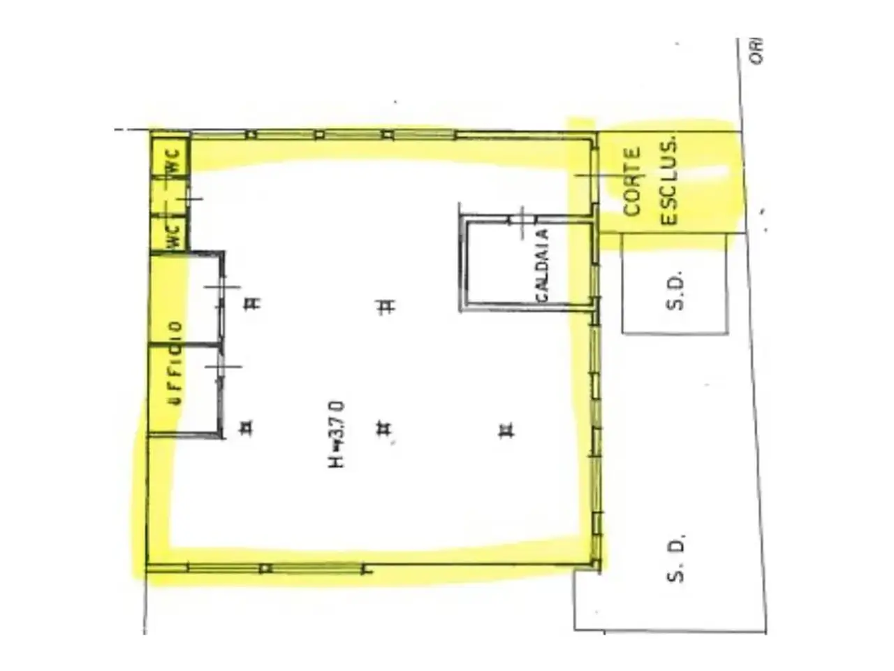 Magazzino in Via della Noce 48, Brescia, {3} - Planimetria 1
