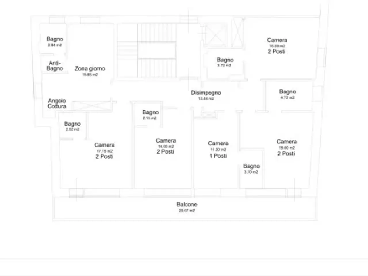 Bed & Breakfast in Via Trionfale 102, Roma, {3} - Planimetria 1