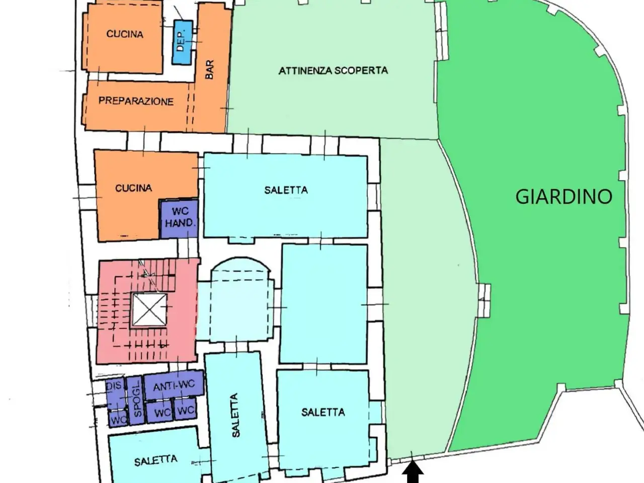 Negozio in Via Malcangi 21, Trani, {3} - Planimetria 1