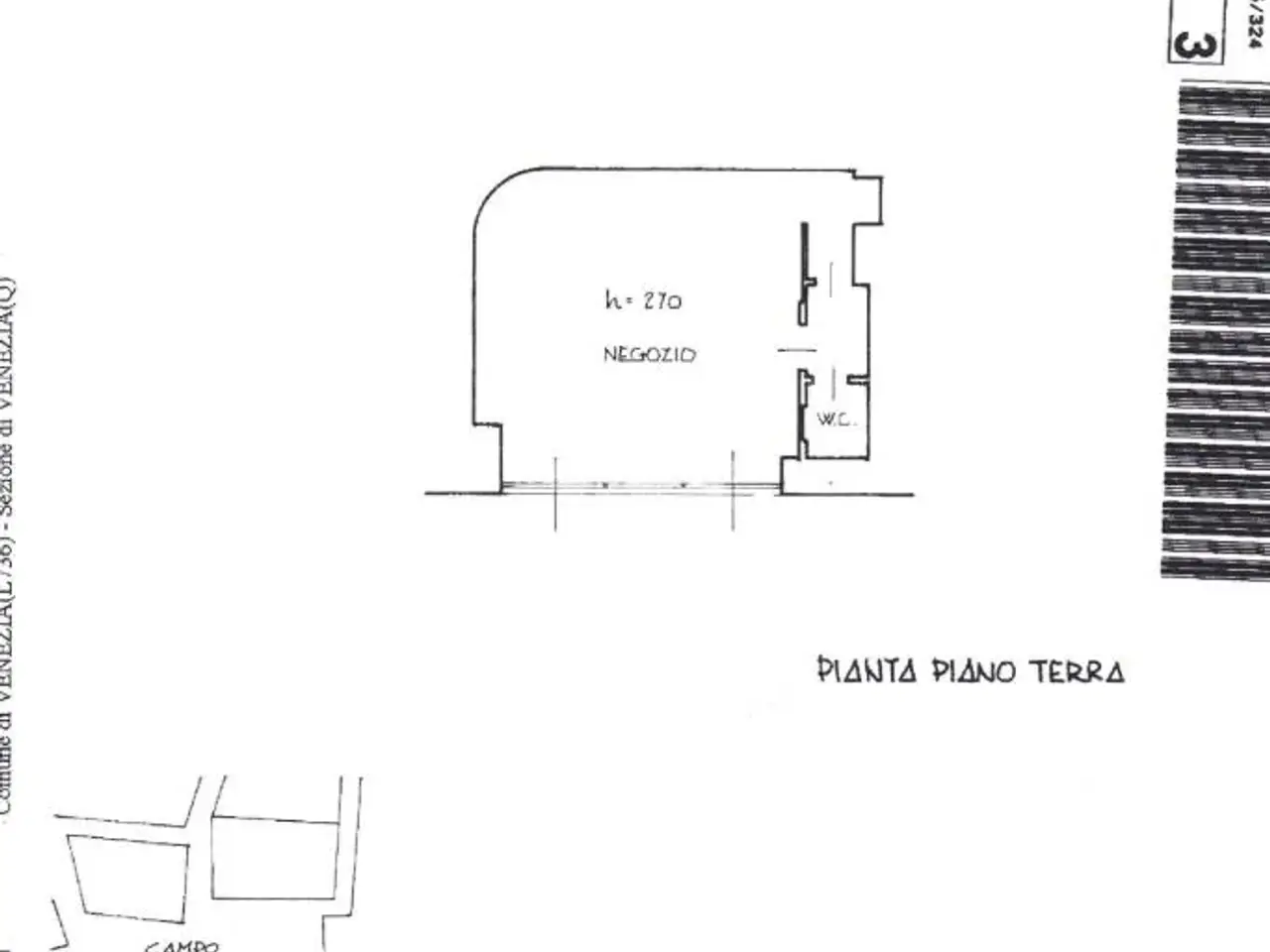 Negozio in Campo San Luca 2000, Venezia, {3} - Planimetria 1