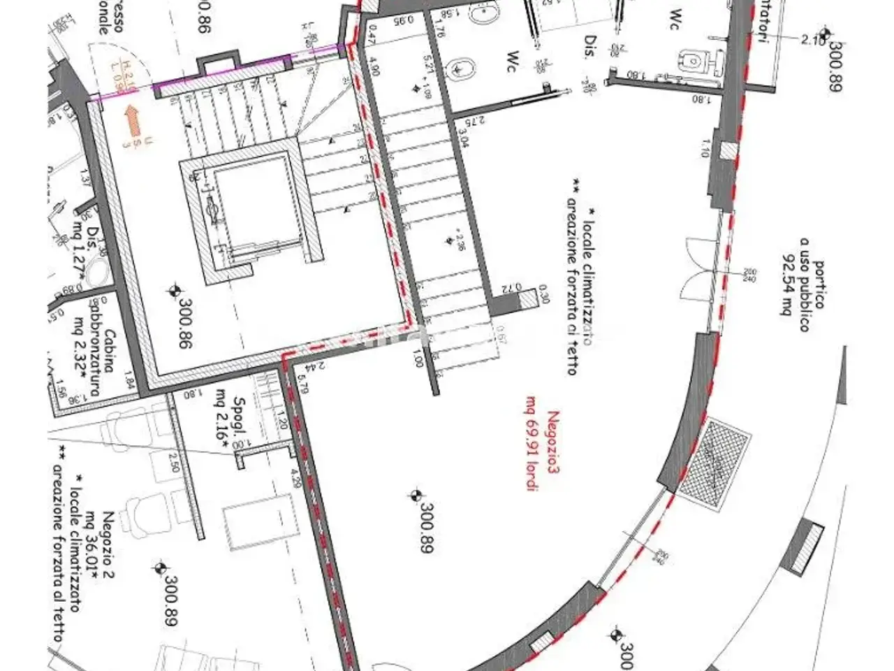 Negozio in Piazza San  Lorenzo, Alzano Lombardo, {3} - Planimetria 1
