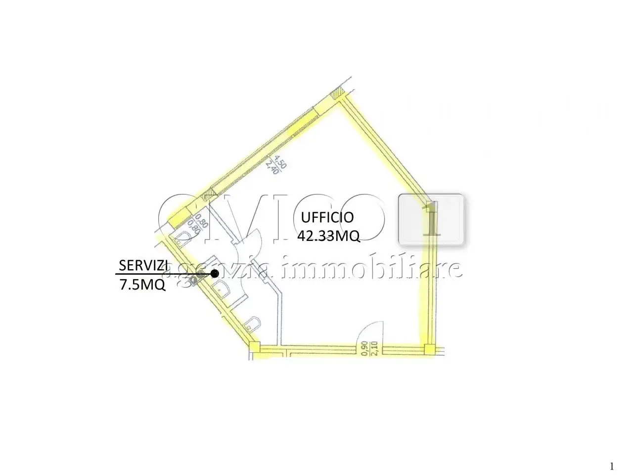 Ufficio in Via Euganea, Selvazzano Dentro, {3} - Planimetria 1
