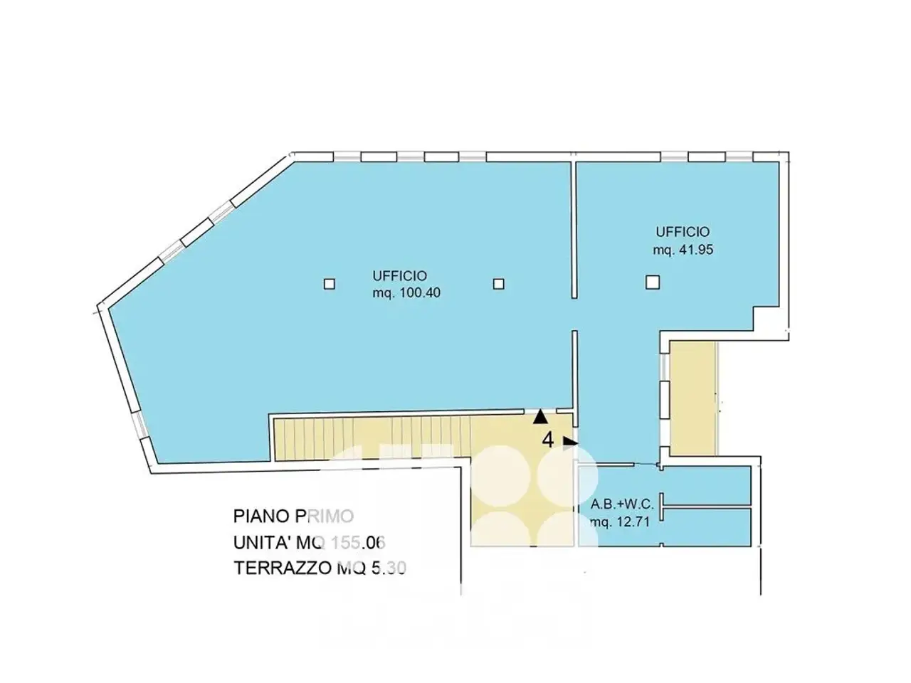 Ufficio in Piazza Ubaldo Comandini, Cesenatico, {3} - Planimetria 1
