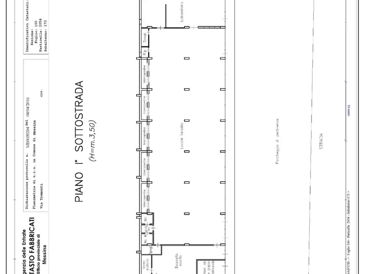 Negozio in Via San Jachiddu 90, Messina, {3} - Planimetria 1