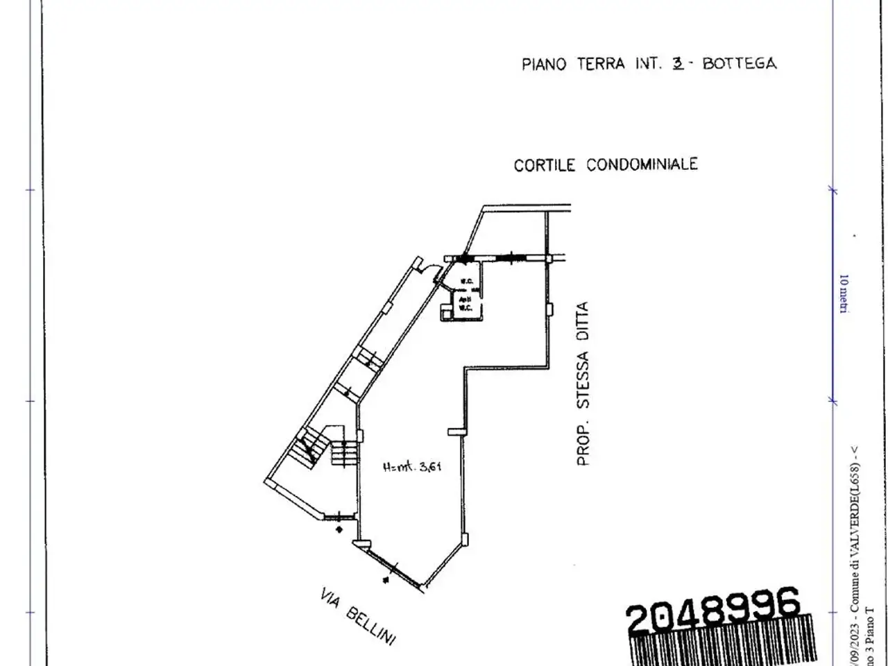Negozio in Via Vincenzo Bellini, Valverde, {3} - Planimetria 1