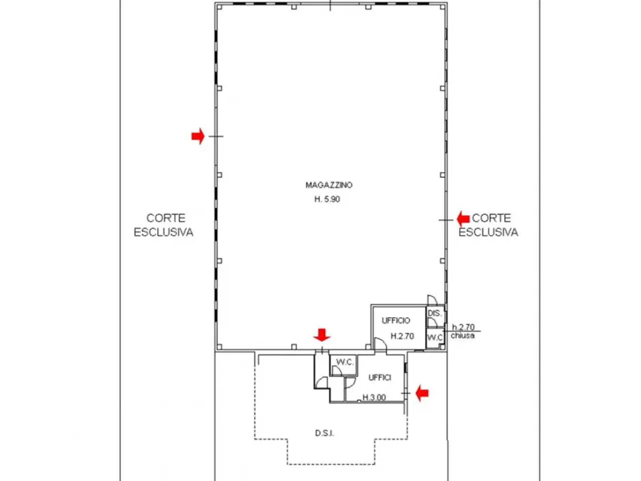 Capannone in Via Siria, Grosseto, {3} - Planimetria 1