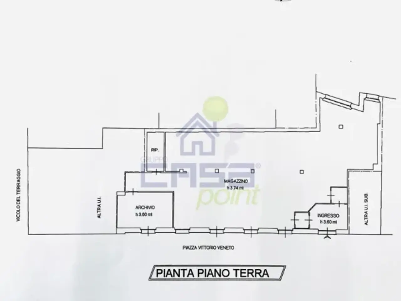 Negozio in Piazza Vittorio Veneto 8, Sant'Angelo Lodigiano, {3} - Planimetria 1