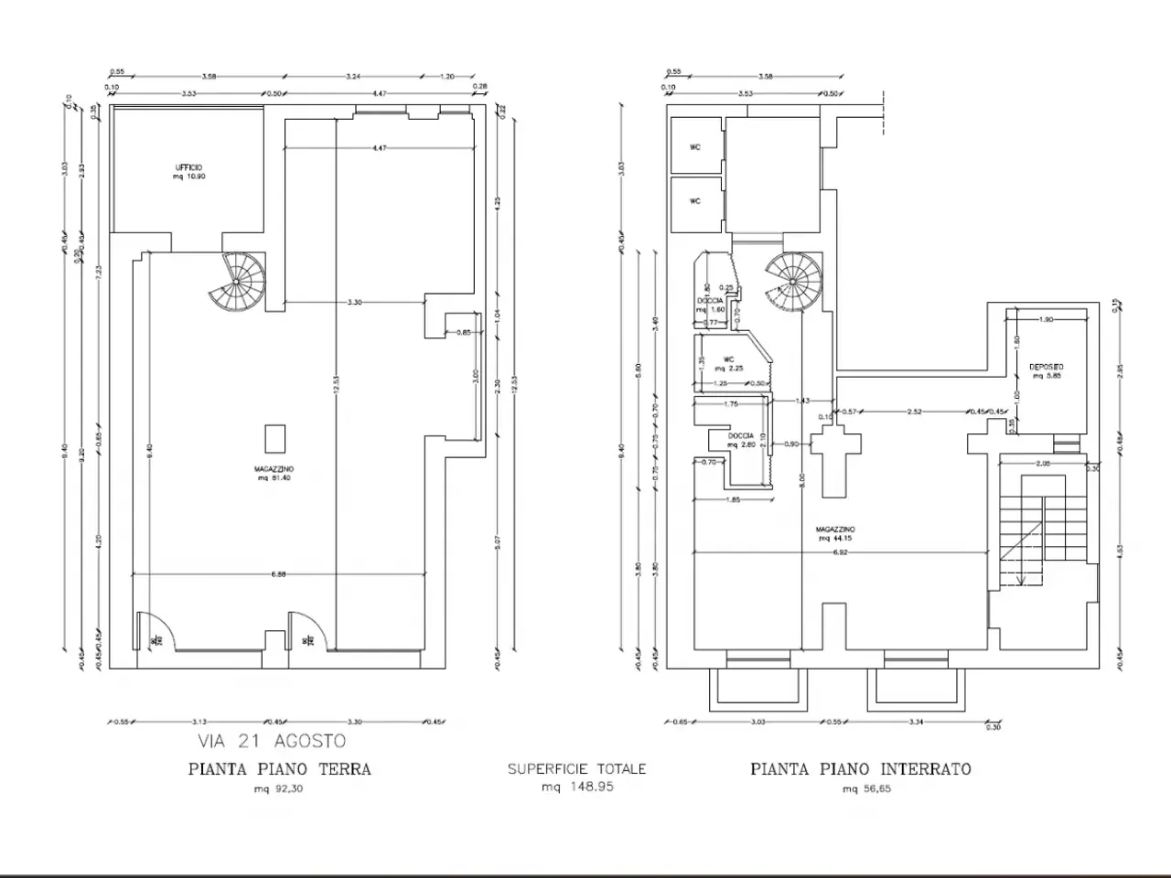 Magazzino in Via Scala di Giuda, Reggio Calabria, {3} - Planimetria 1