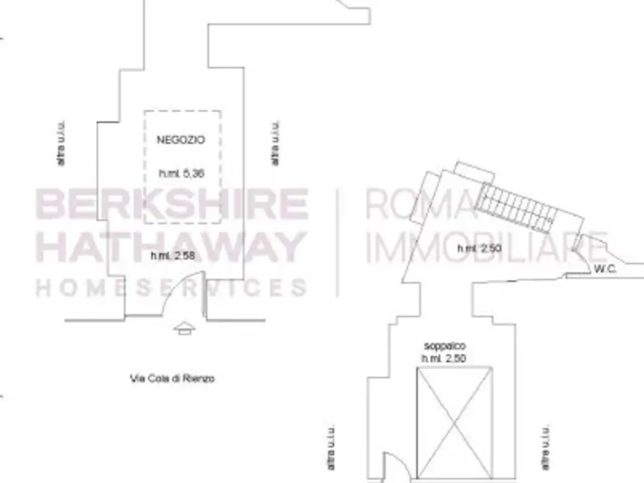 Negozio in Via Cola di Rienzo, Roma, {3} - Planimetria 1
