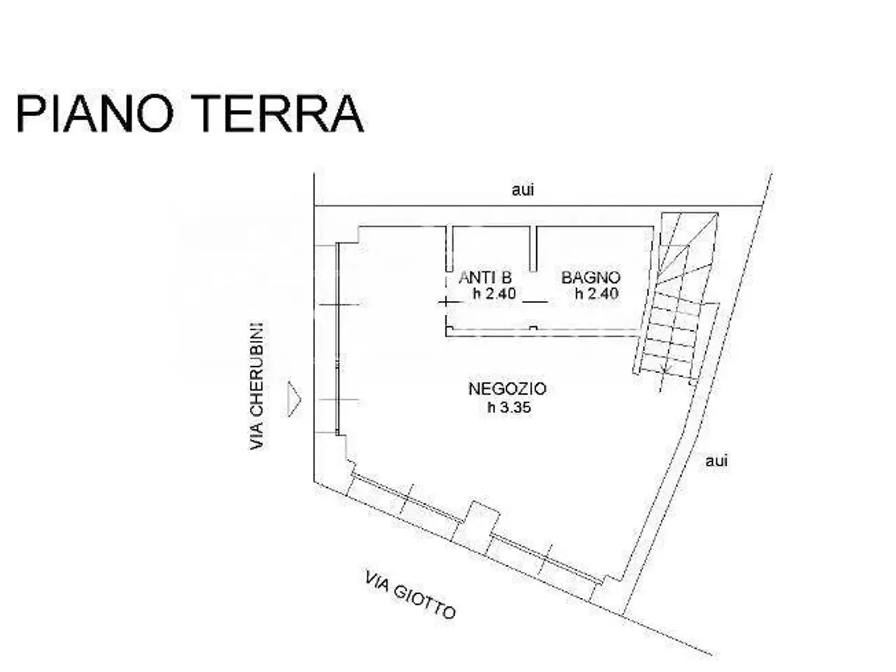 Negozio in Via Cherubini 3, Milano, {3} - Planimetria 1