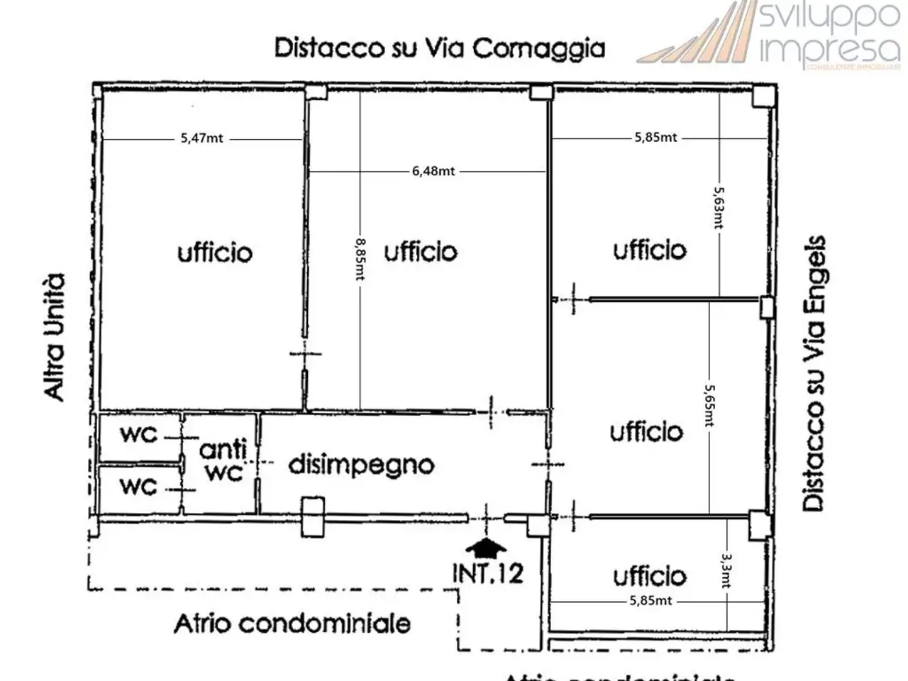 Ufficio in Viale Brianza 20, Cinisello Balsamo, {3} - Planimetria 1