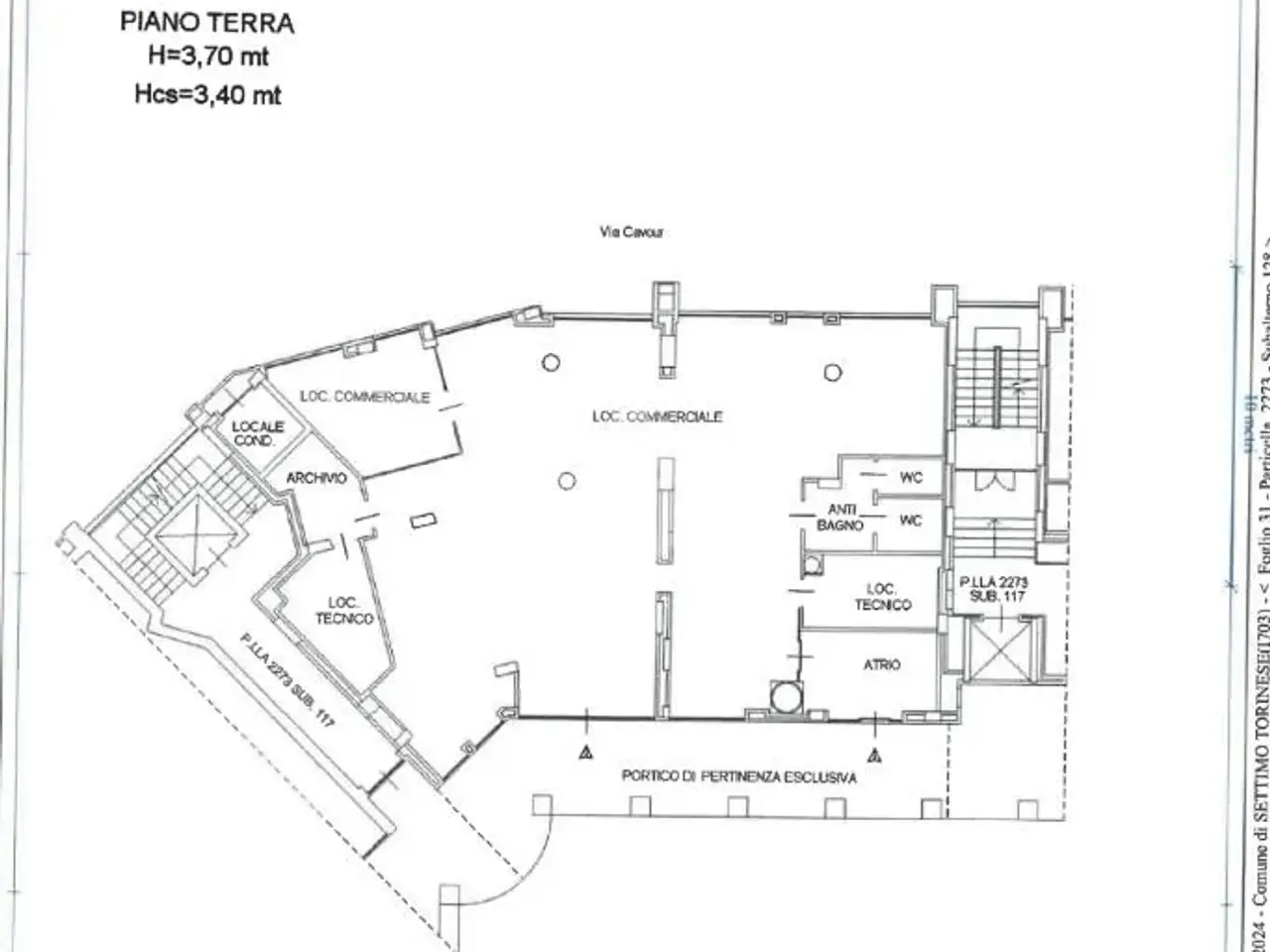 Negozio in Piazza Campidoglio 25, Settimo Torinese, {3} - Planimetria 1