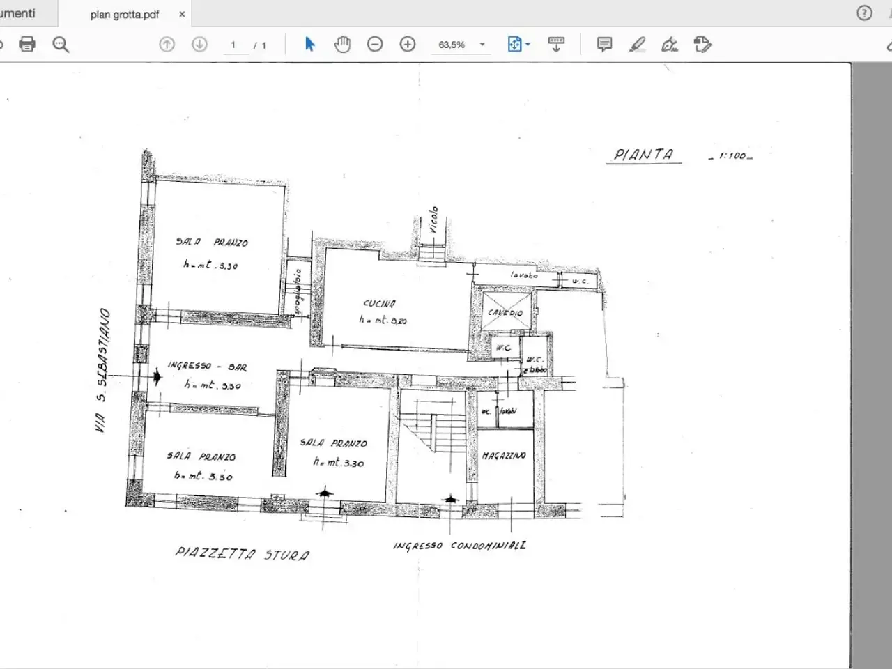 Negozio in Via Borgo di Dentro 2, Ovada, {3} - Planimetria 1
