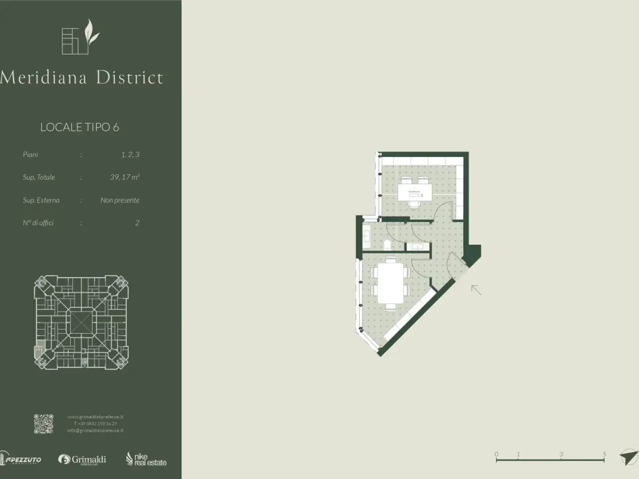 Ufficio in Via Ada Cudazzo 103, Lecce, {3} - Planimetria 1
