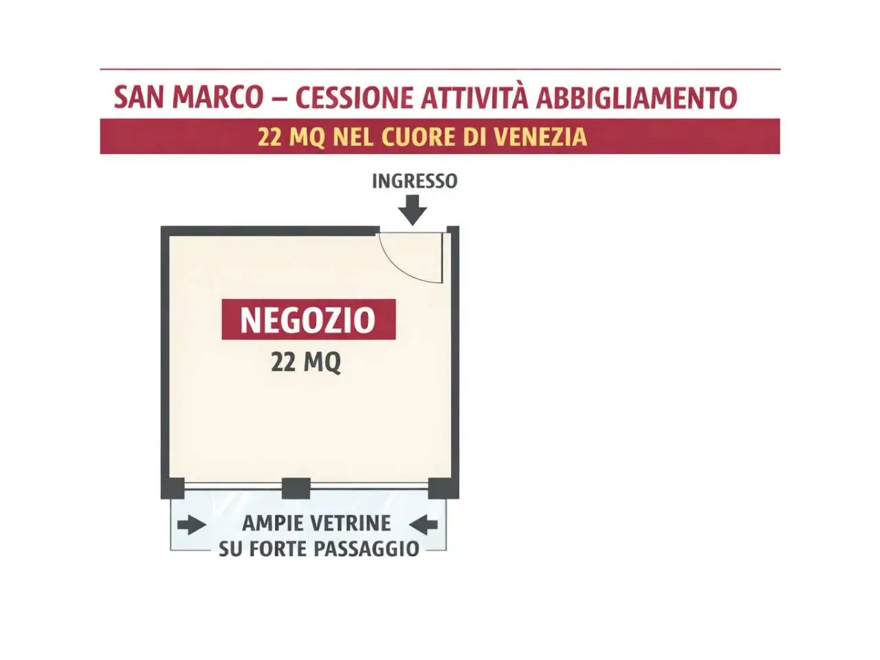 Abbigliamento in San Marco 286, Venezia, {3} - Planimetria 1
