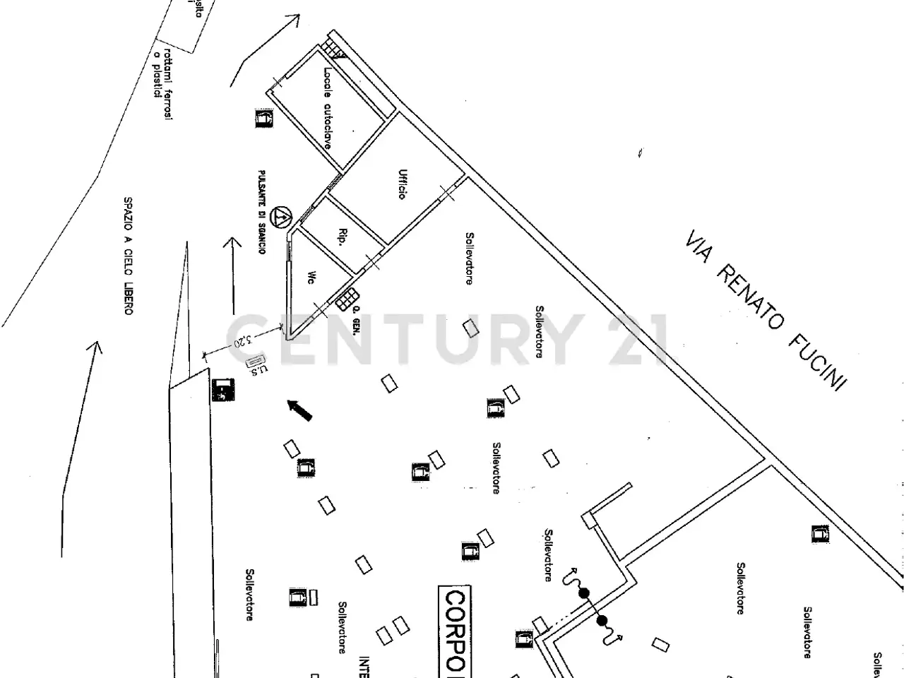 Palazzina commerciale in Via Renato Fucini 10, Catania, {3} - Planimetria 1