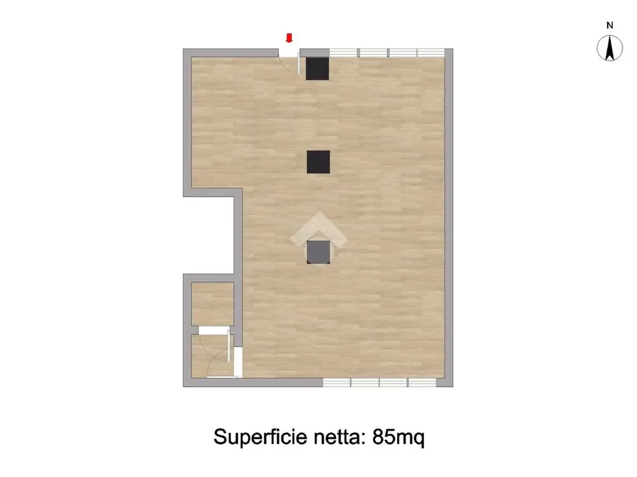 Negozio in Via S. Pio X 8, Castelfranco Veneto, {3} - Planimetria 1