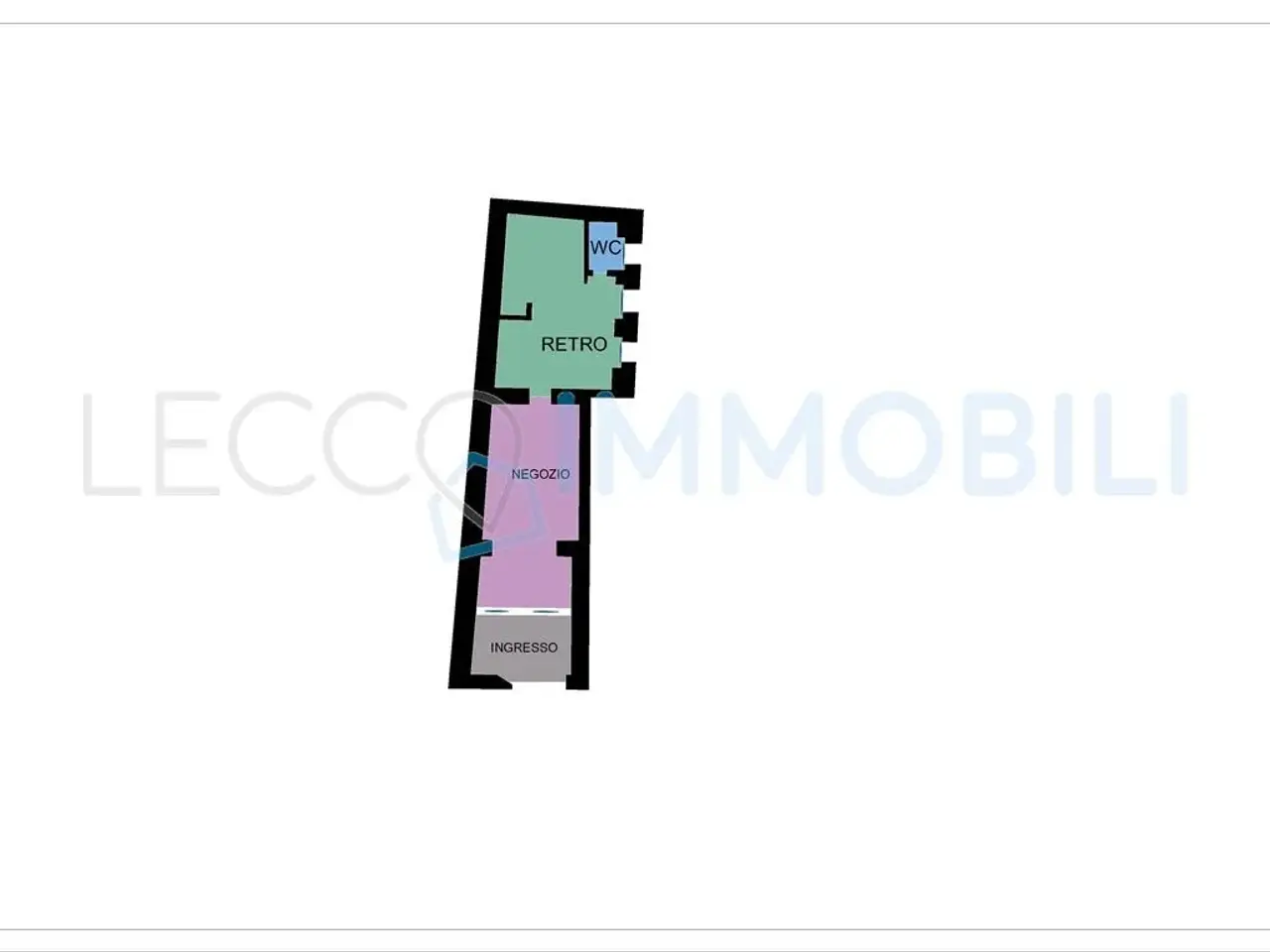 Negozio in Via Cavour 37, Lecco, {3} - Planimetria 1