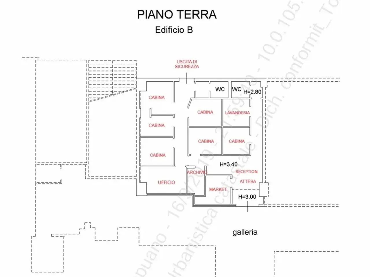 Palazzina commerciale in Contrada Pace, Tolentino, {3} - Planimetria 1