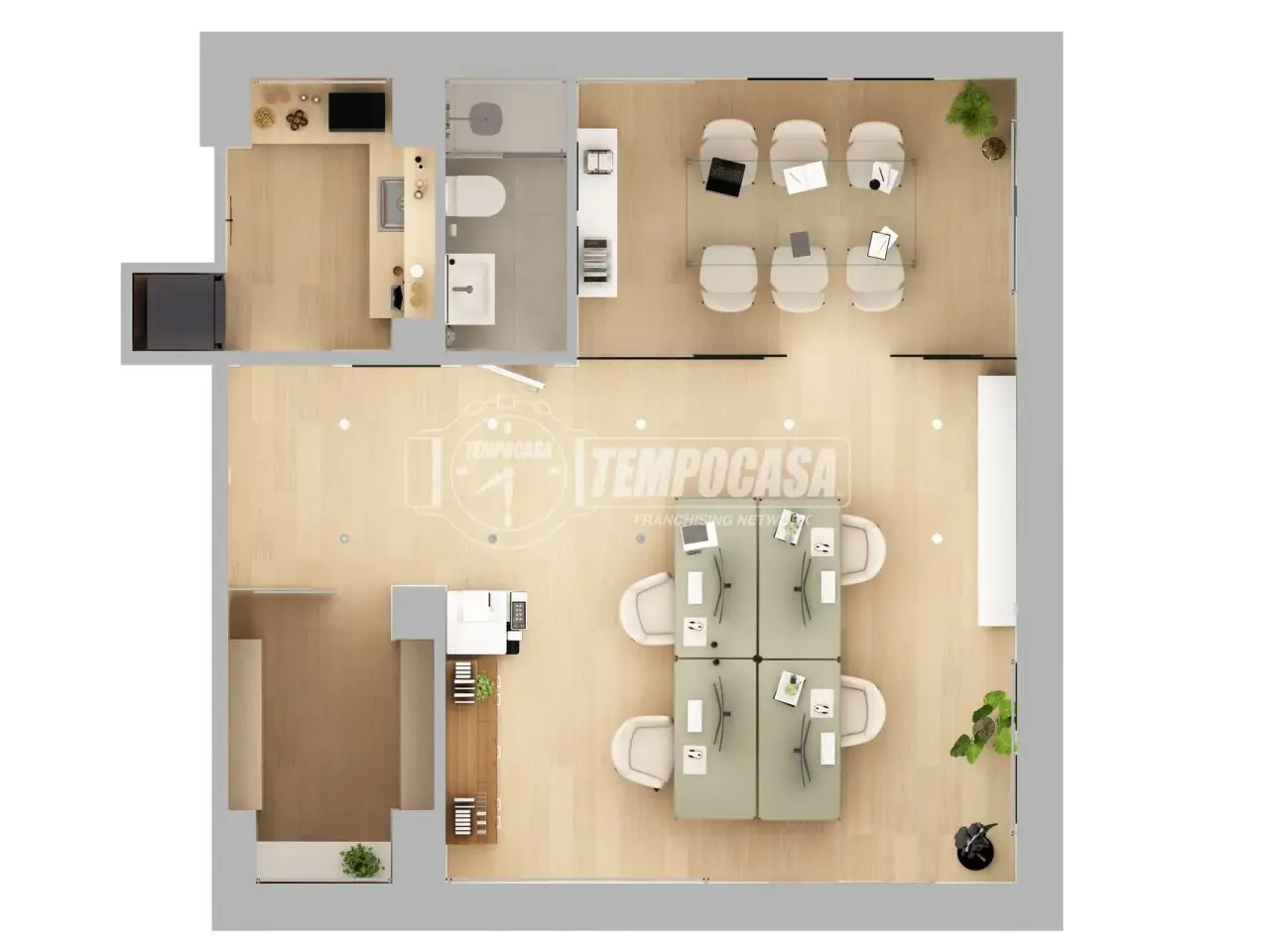 Ufficio in Via Giuseppe Giusti 8, Milano, {3} - Planimetria 1