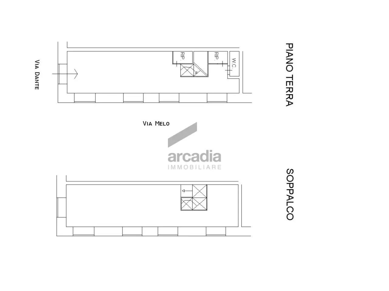 Palazzina commerciale in Via Dante Alighieri 22, Bari, {3} - Planimetria 1