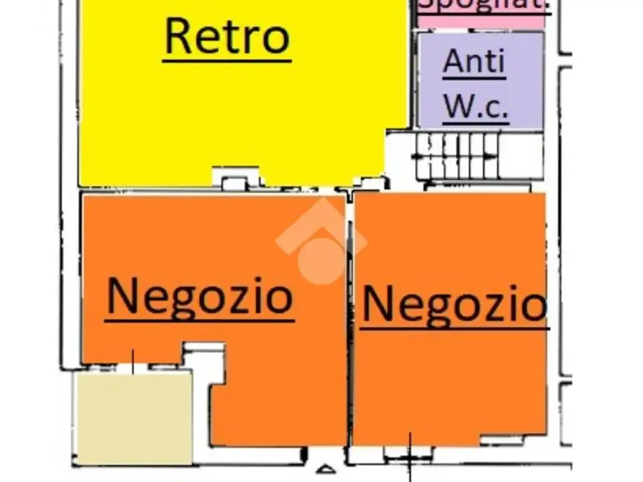 Negozio in Piazza Santa Maria di Castello 15, Alessandria, {3} - Planimetria 1