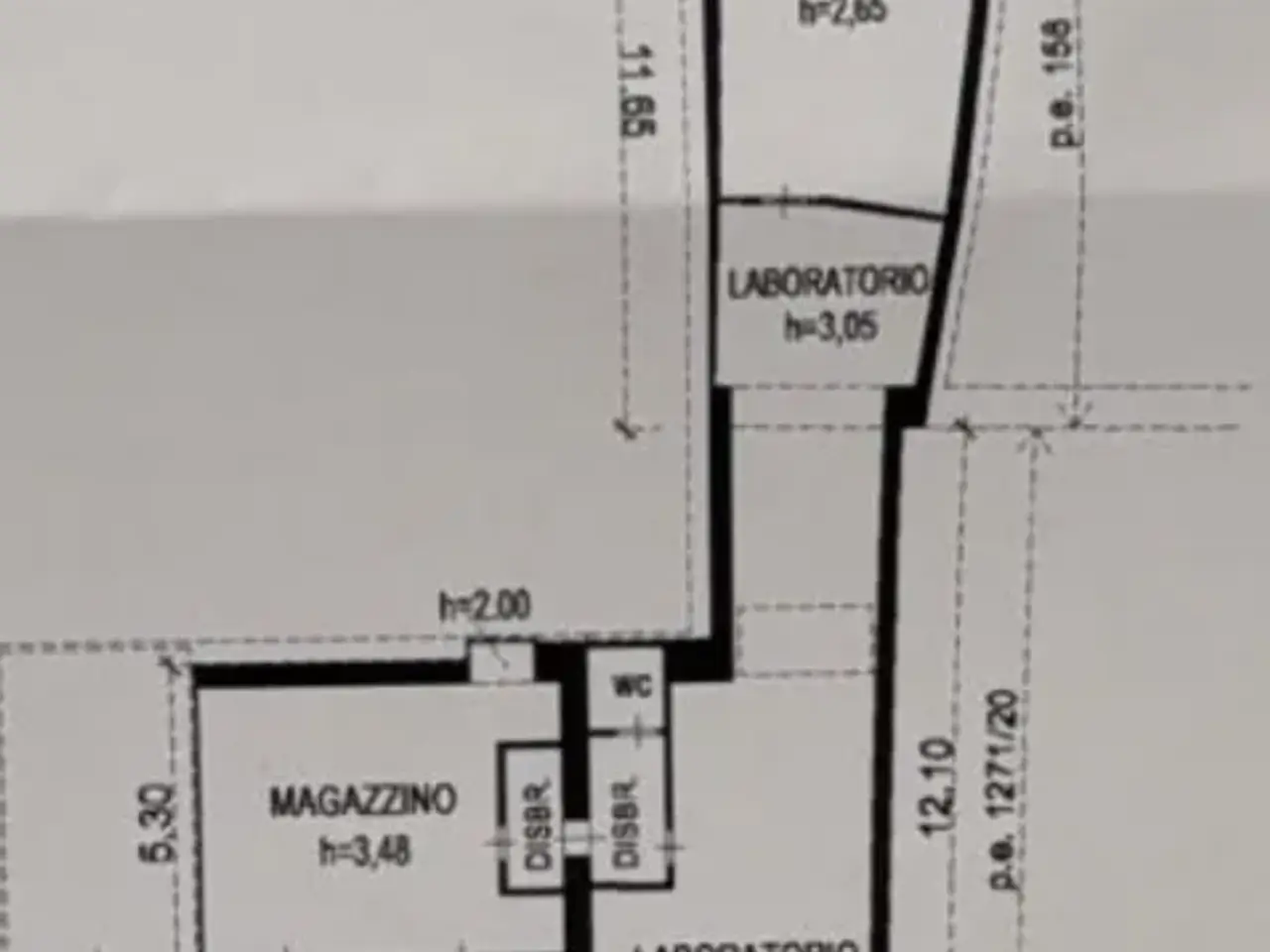Laboratorio in Via Gerolamo Tartarotti, Rovereto, {3} - Planimetria 1