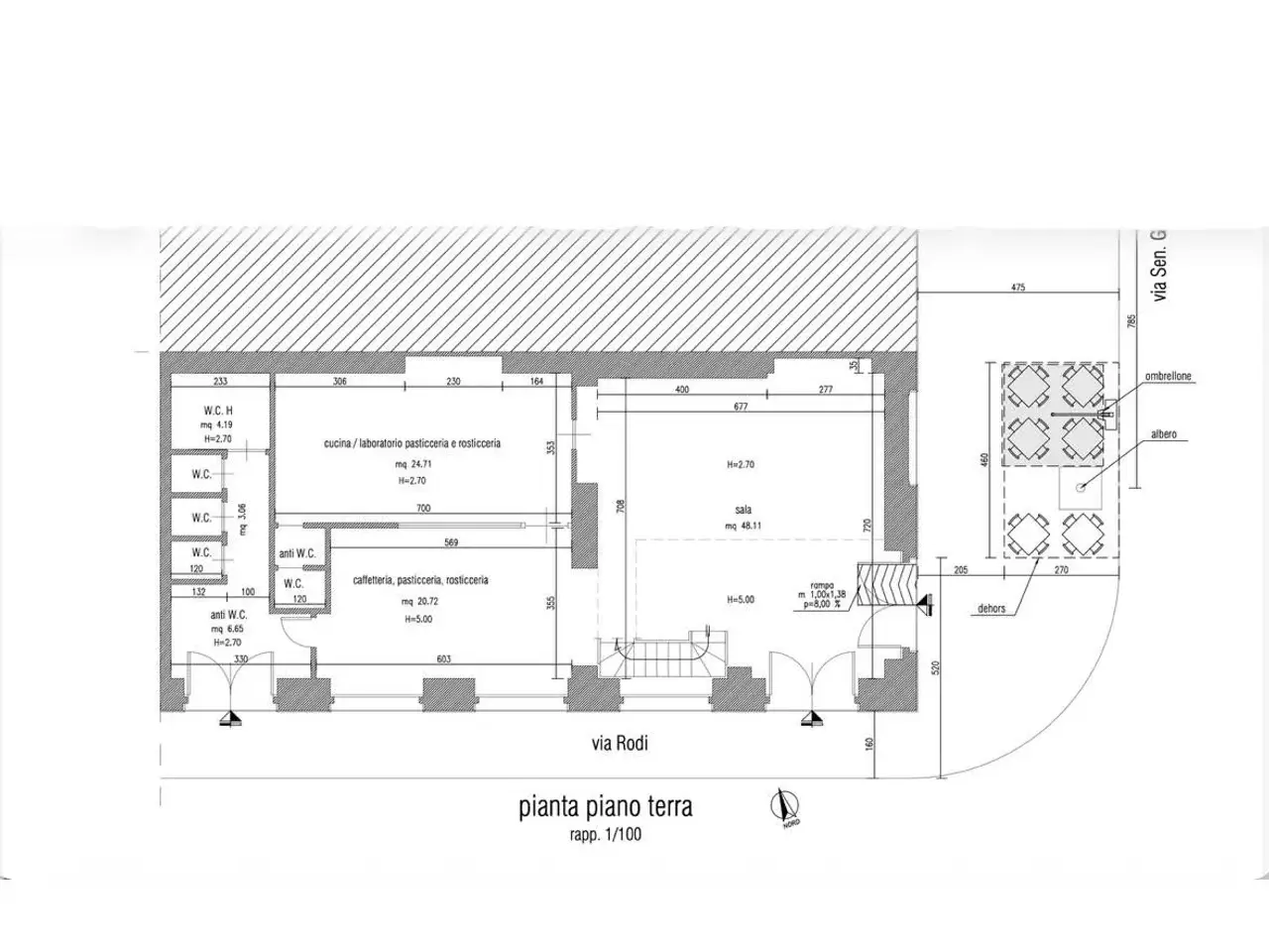 Esercizio commerciale in Via Rodi 1, Siracusa, {3} - Planimetria 1