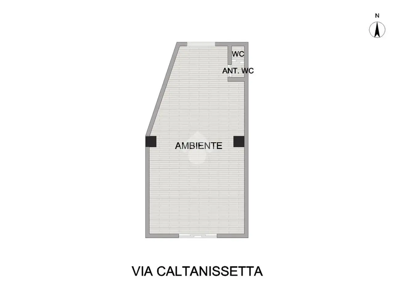 Negozio in Via Caltanissetta 11, Palermo, {3} - Planimetria 1