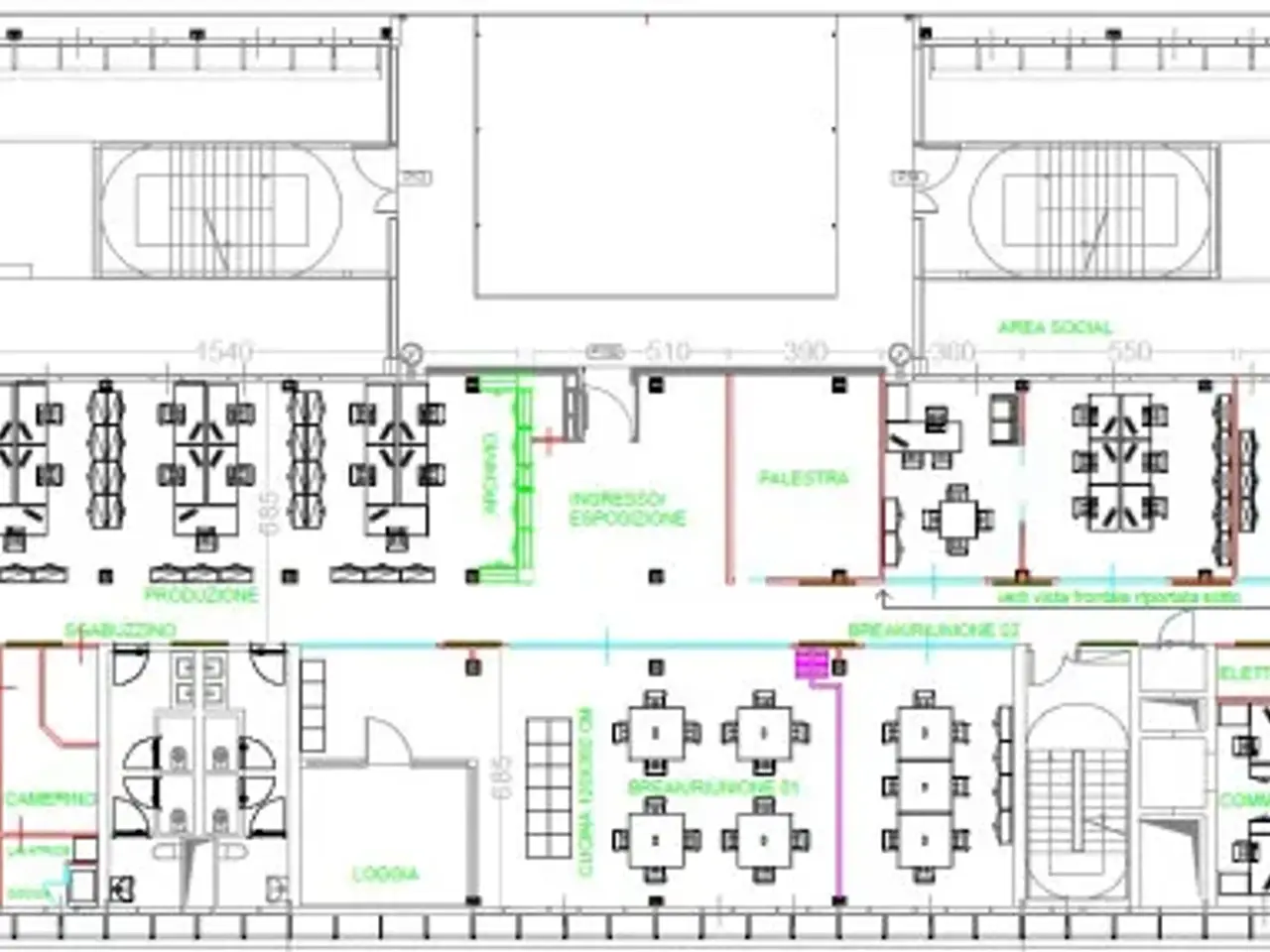 Ufficio in Via Enrico Cialdini 16, Milano, {3} - Planimetria 1