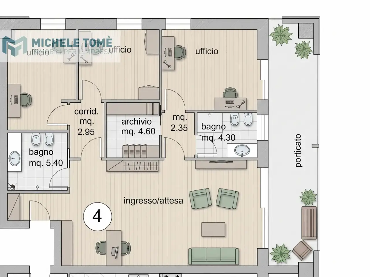 Ufficio in Via San Giuseppe Artigiano, Costermano, {3} - Planimetria 1