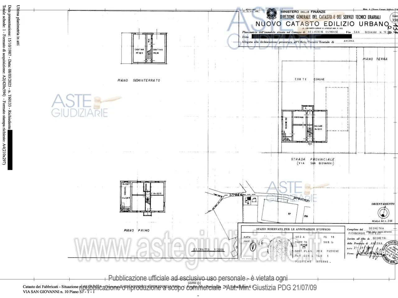 Magazzino in Via S. Giovanni, 10, 60030 Madonna del Sole An, Italia 10, Belvedere Ostrense, {3} - Planimetria 1