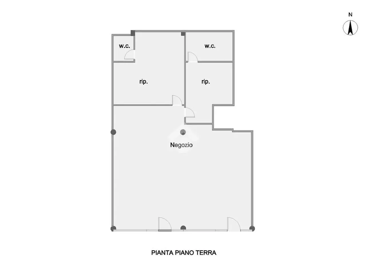 Negozio in Via Galileo Galilei 1, Teramo, {3} - Planimetria 1