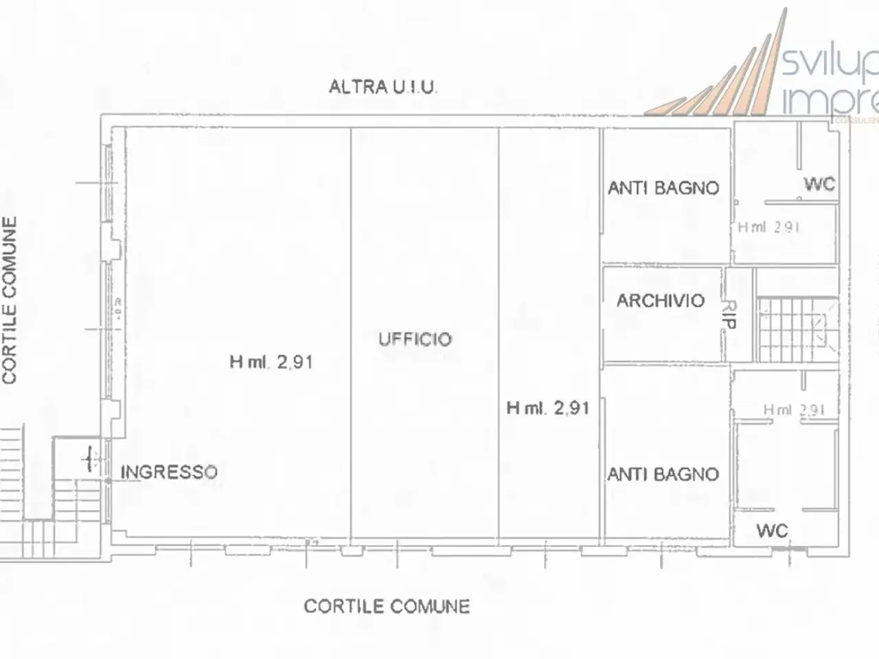 Ufficio in Policarpo Petrocchi 10, Milano, {3} - Planimetria 1