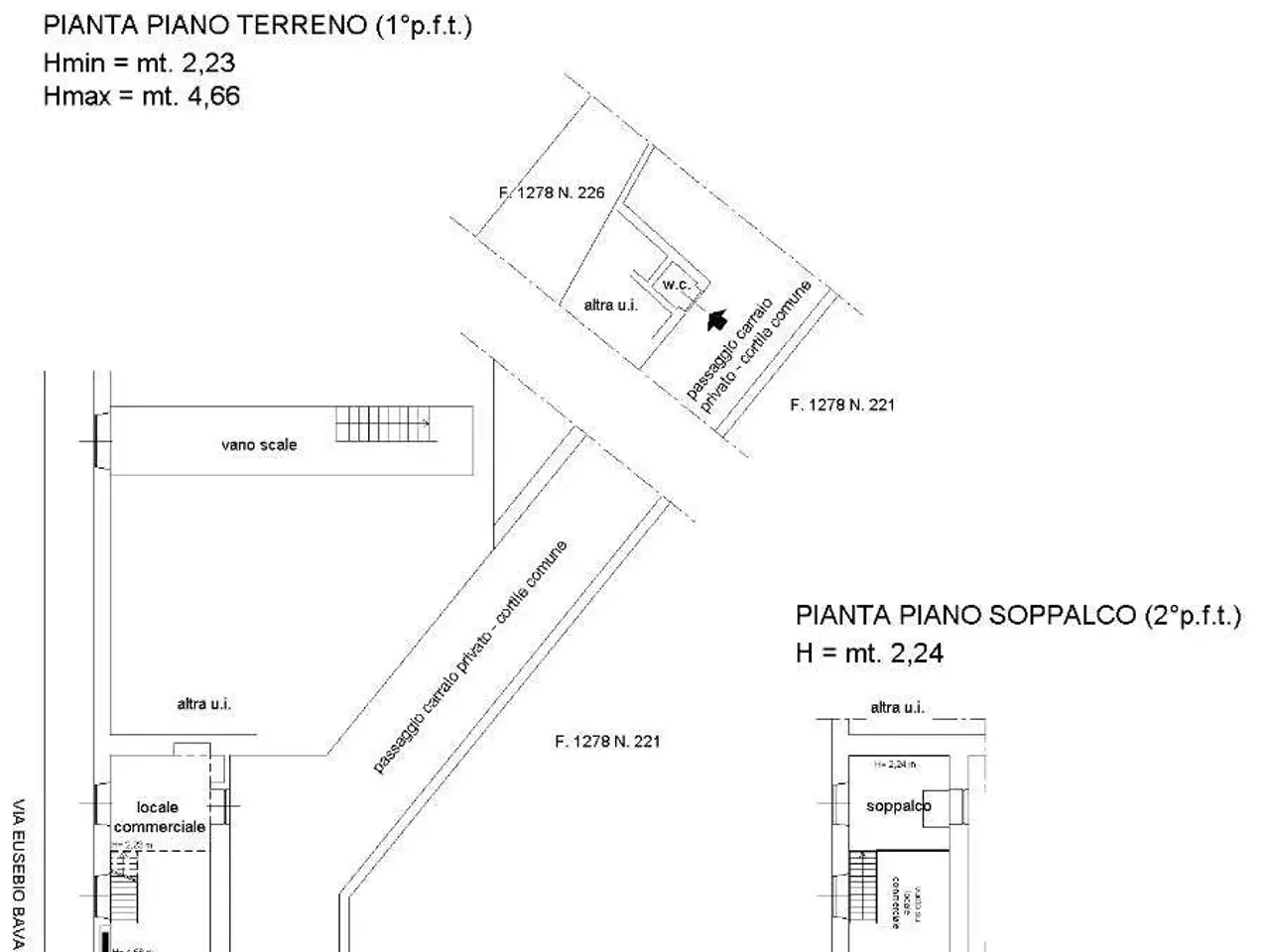 Negozio in Via Artisti  32 Bis, Torino, {3} - Planimetria 1