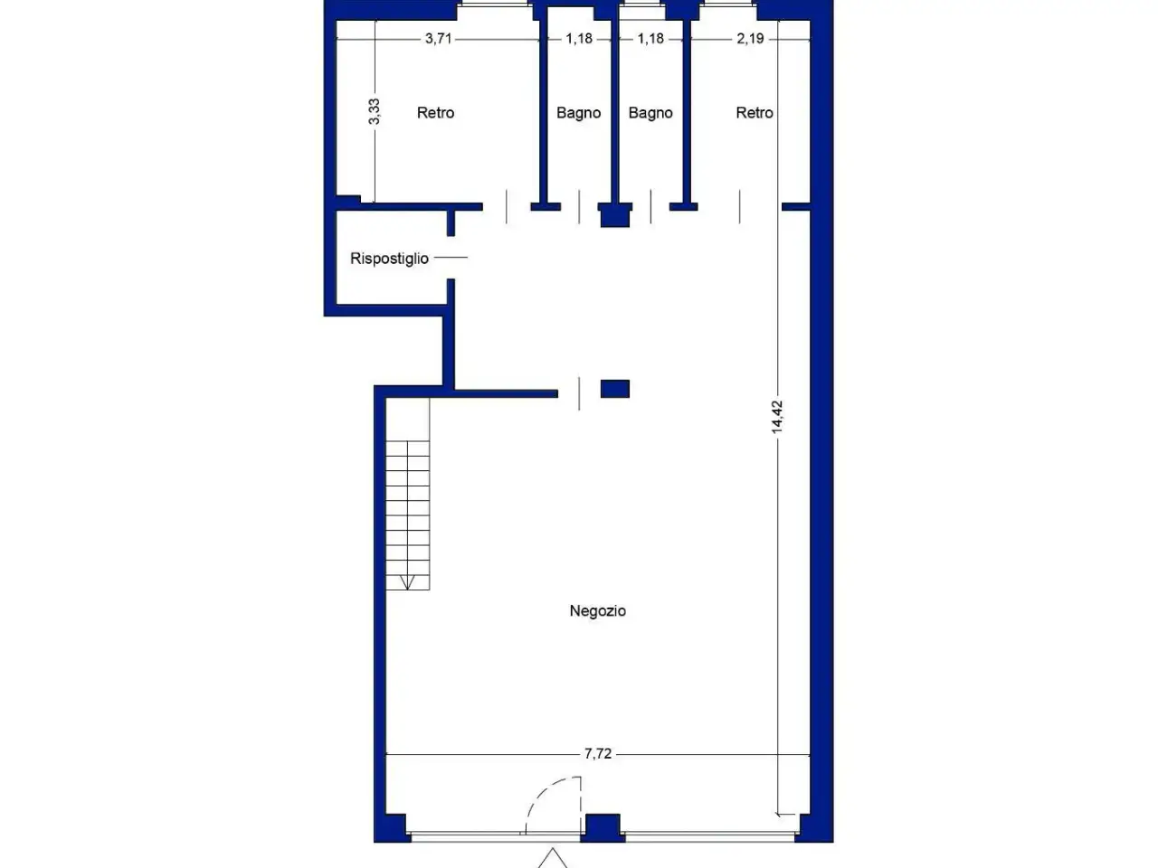 Negozio in Via Ormea 67, Torino, {3} - Planimetria 1