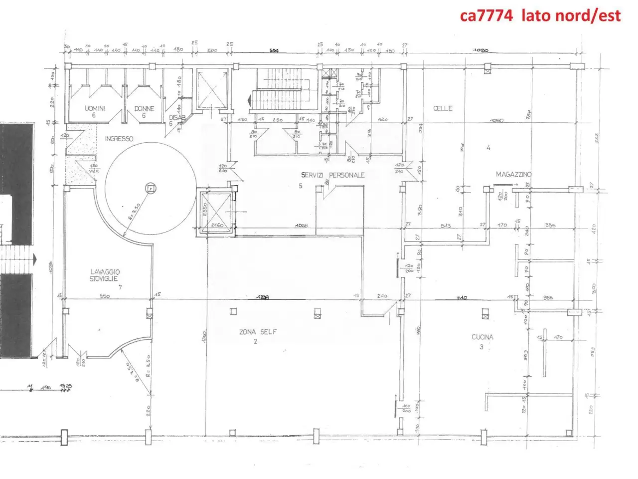 Ufficio in Via Guglielmo Oberdan 4, Reggio Emilia, {3} - Planimetria 1
