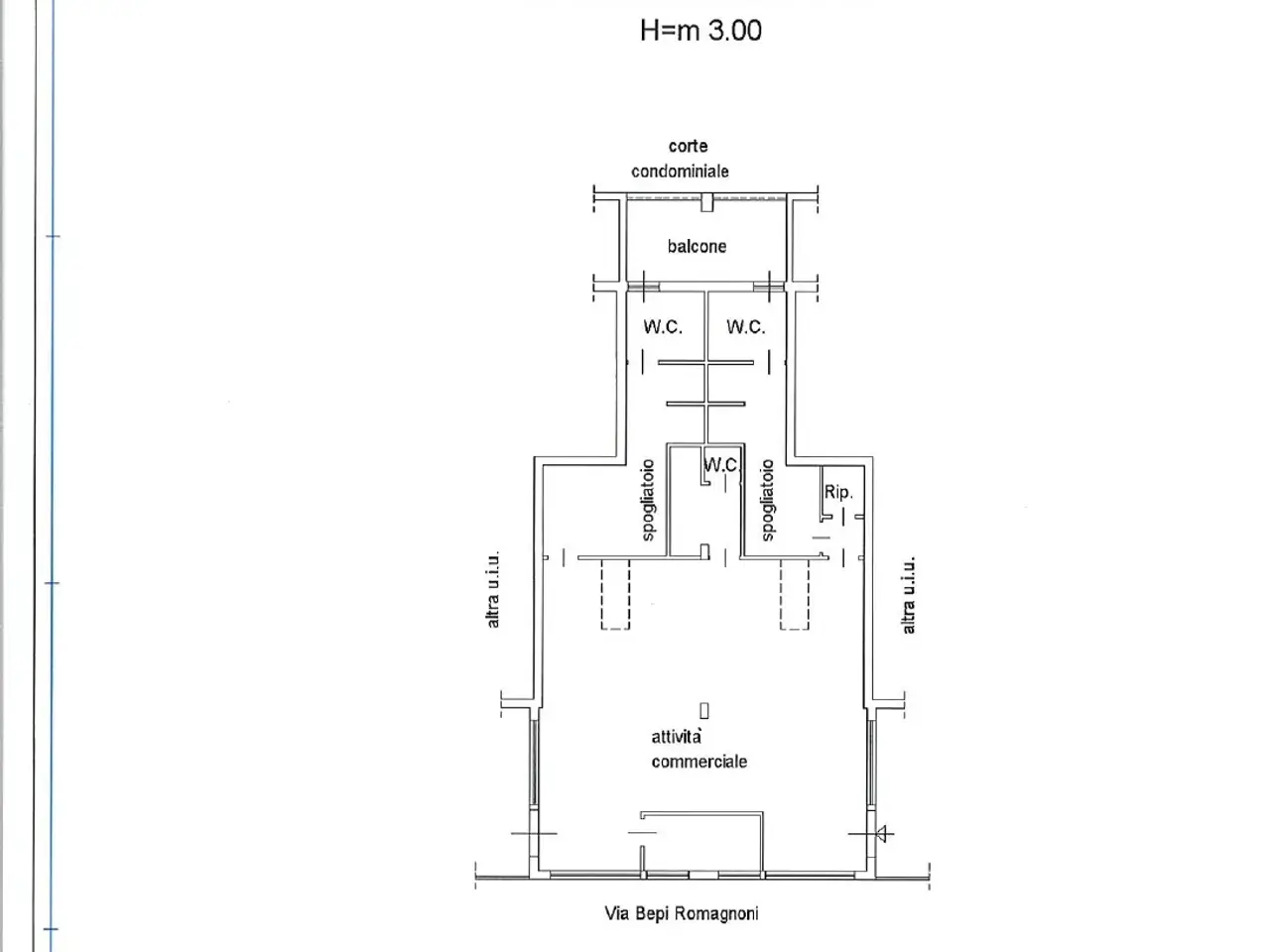 Negozio in Via Bepi Romagnoni 65, Roma, {3} - Planimetria 1