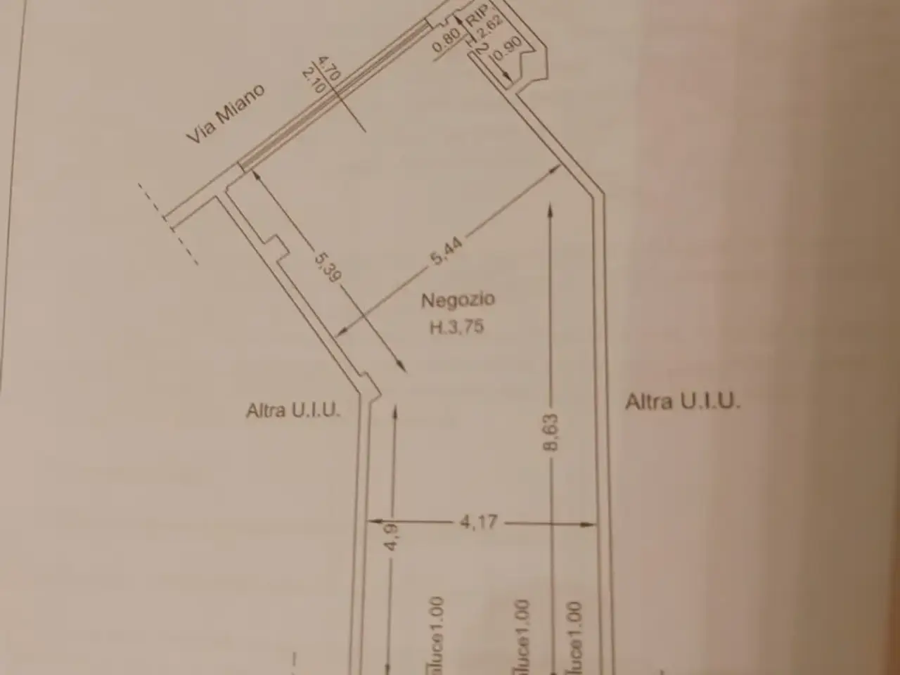 Negozio in Via Martiri della Resistenza 80, Ancona, {3} - Planimetria 1