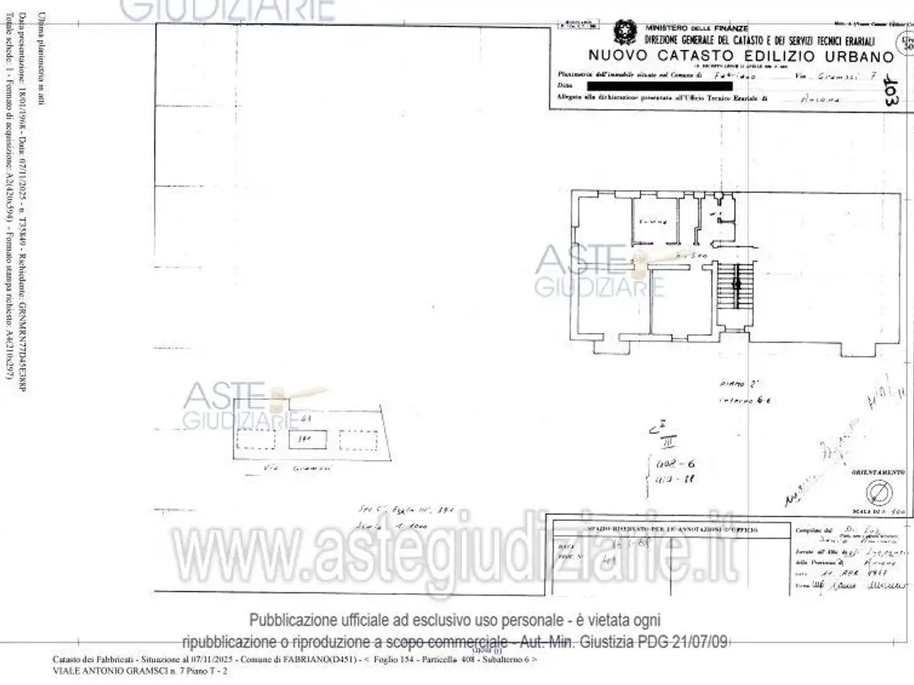 Garage in Viale Antonio Gramsci, 7, 60044 Fabriano An, Italia 7, Fabriano, {3} - Planimetria 1