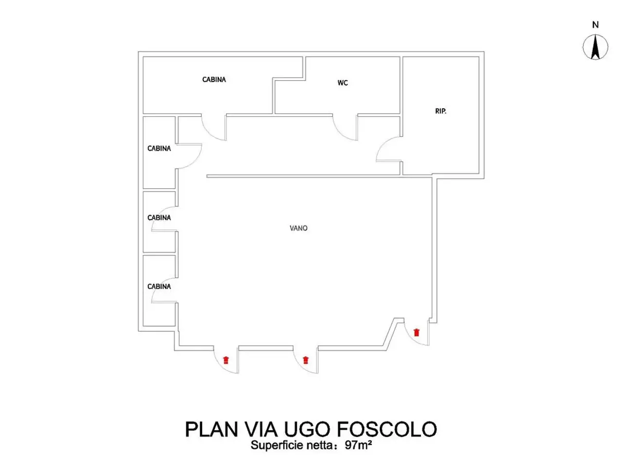 Negozio in Via Ugo Foscolo 4, Aprilia, {3} - Planimetria 1