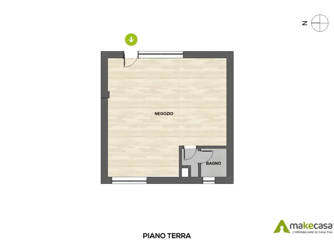 Negozio in Via Antonio Gramsci 20, Pantigliate, {3} - Planimetria 1