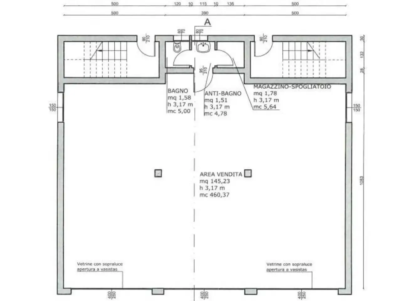 Negozio in Via Roma, Saccolongo, {3} - Planimetria 1