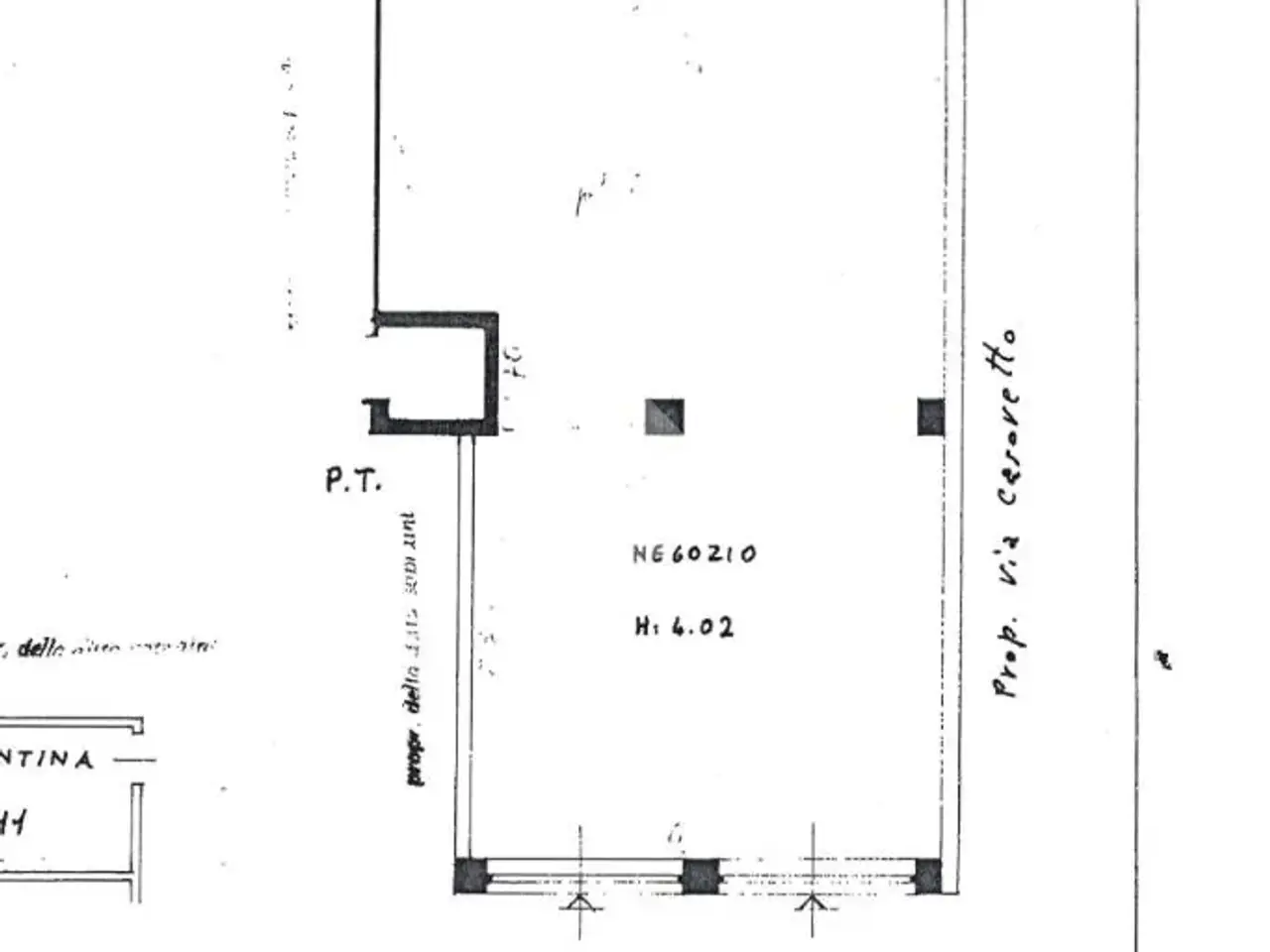 Negozio in Via Casoretto 1, Milano, {3} - Planimetria 1