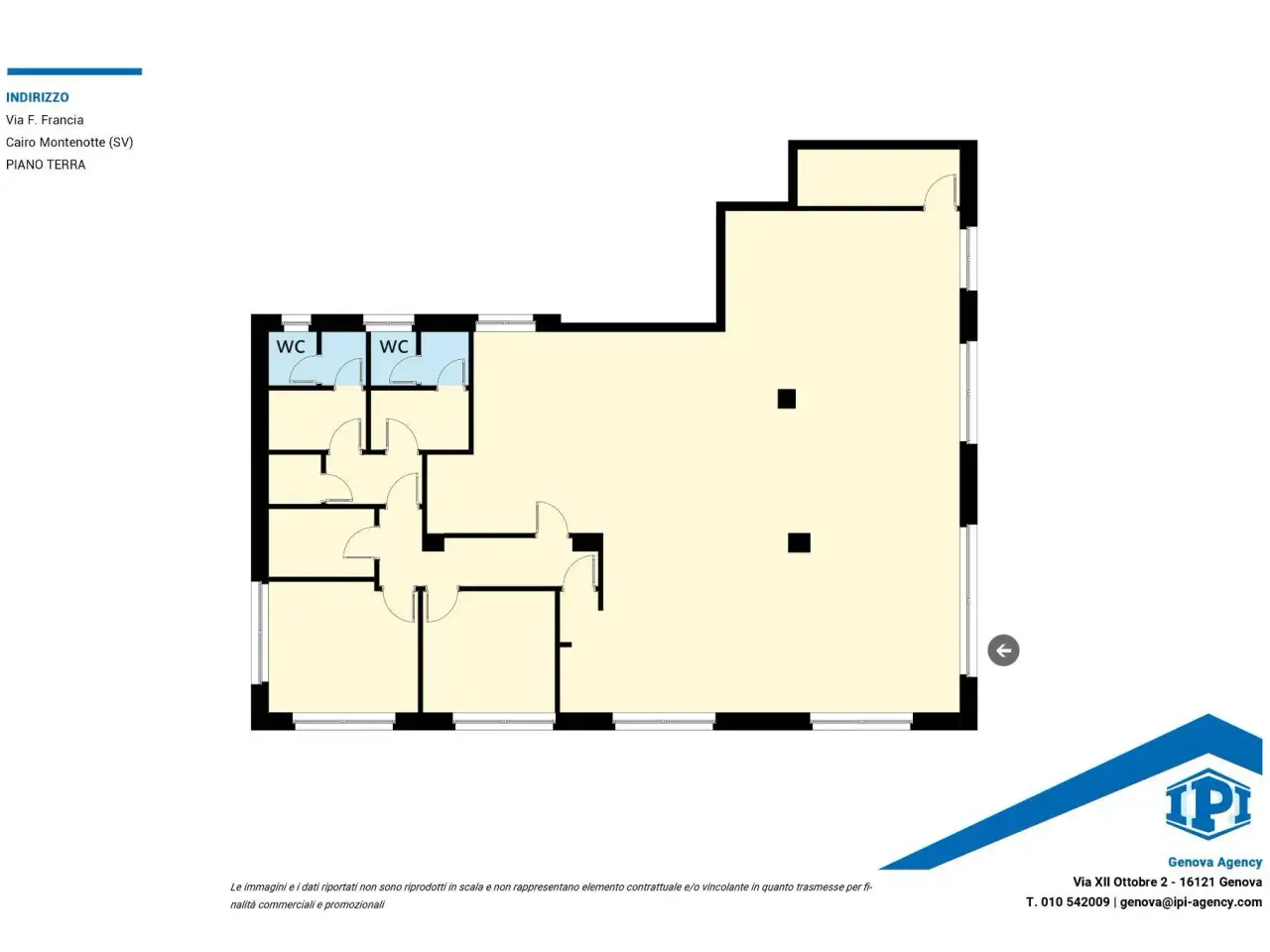 Negozio in Via Fratelli Francia, Cairo Montenotte, {3} - Planimetria 1