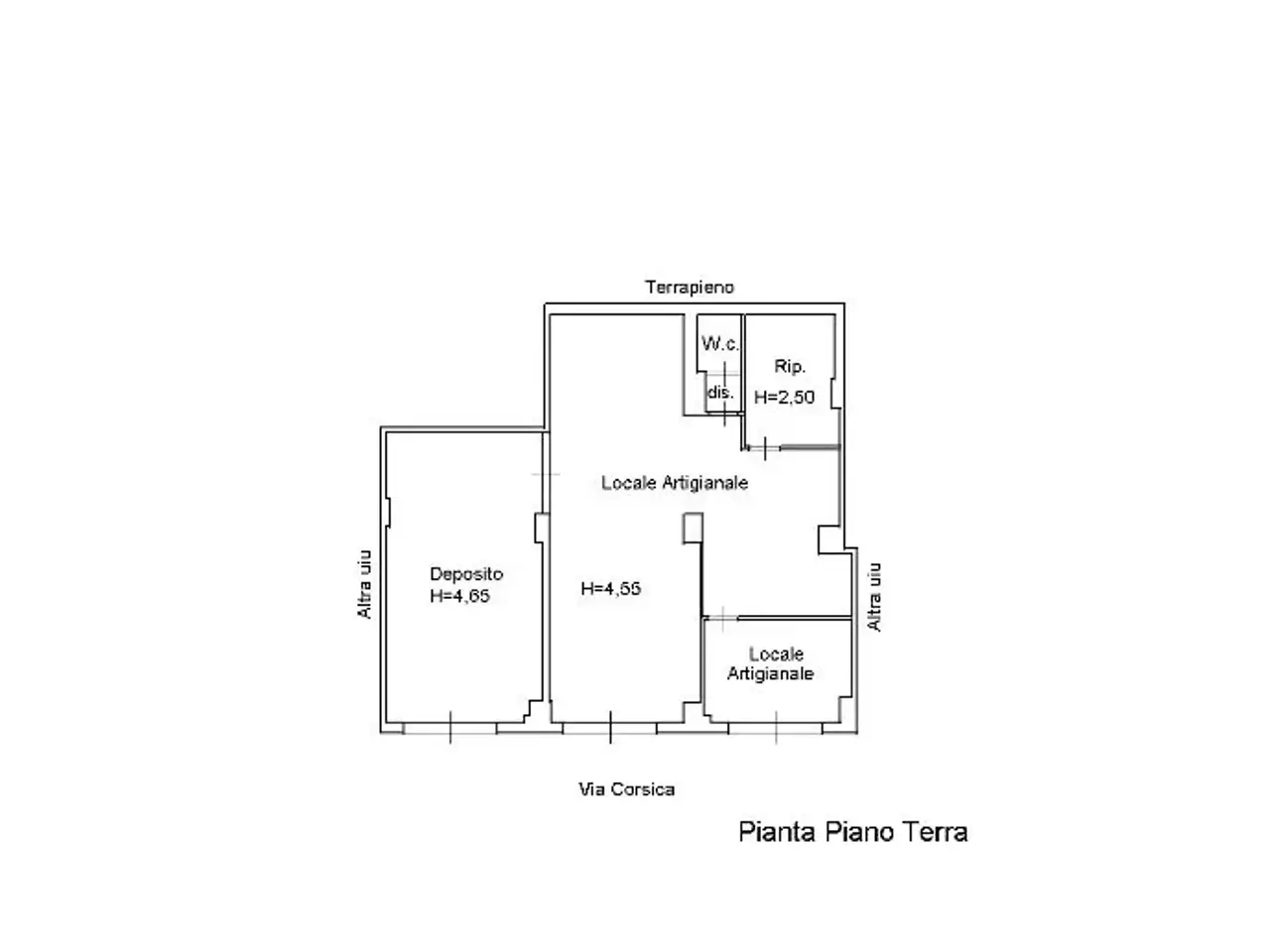 Locale commerciale in Via Corsica 19, Caltanissetta, {3} - Planimetria 1