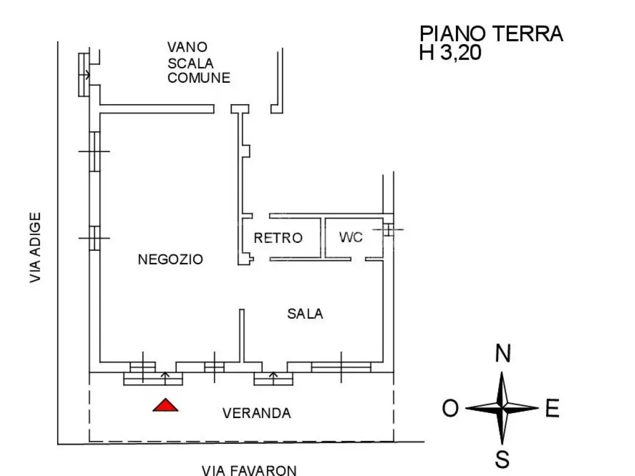 Negozio in Via Adige 2, Nova Milanese, {3} - Planimetria 1