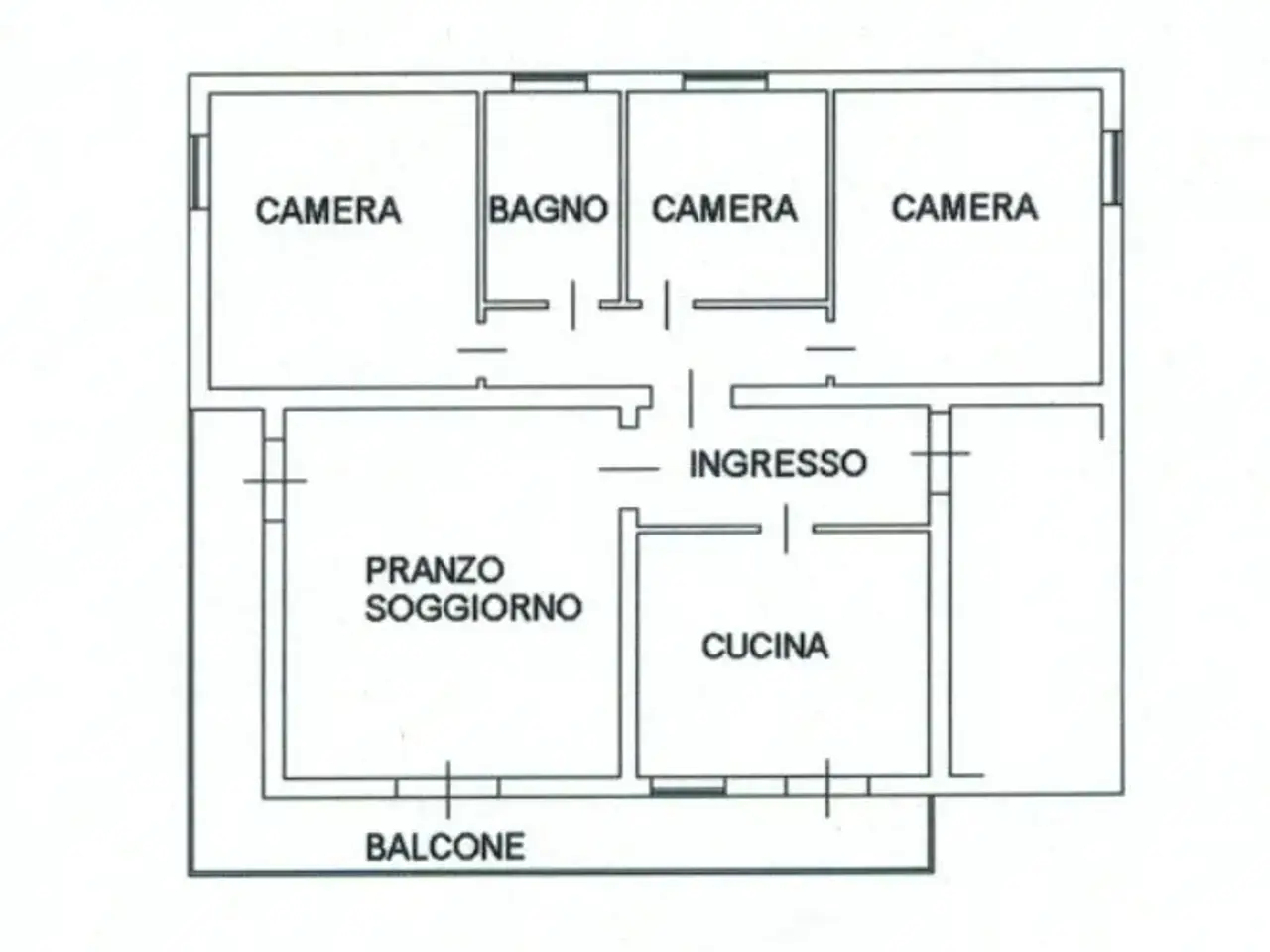 Quadrilocale in Via Ferdinando Magellano 26, Fiorano Modenese - Planimetria 1