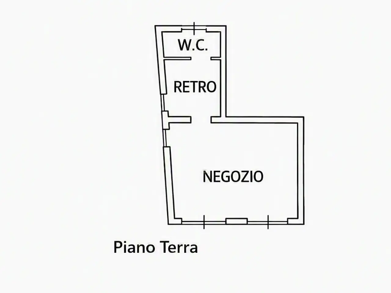 Negozio in Via Vittorio Veneto 23, Lonate Pozzolo, {3} - Planimetria 1